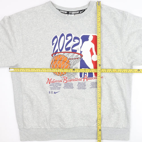 Nike Men's Grey XL Pullover NBA 2022 75th Anniversary Sweatshirt