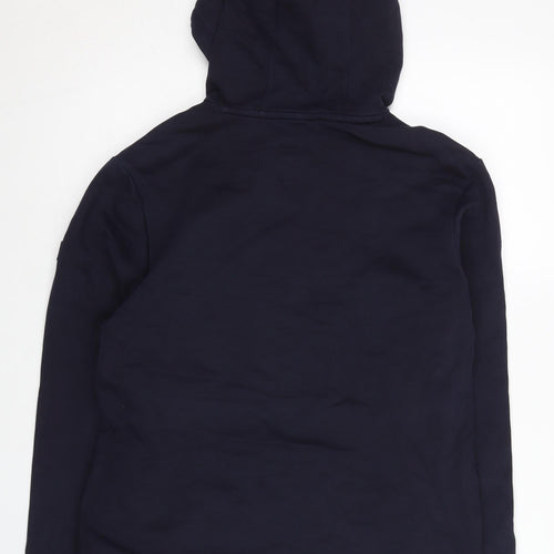 FILA Men's Blue Pullover Hoodie S Embroidered Tennis Sportswear