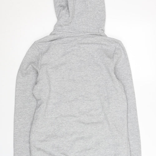 Adidas Womens Grey XS Pullover Hoodie Graphic Print Sportswear