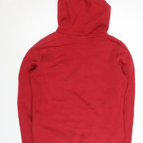 Puma Men's Red Pullover Hoodie Fleece Medium Hooded Logo Autumn Winter