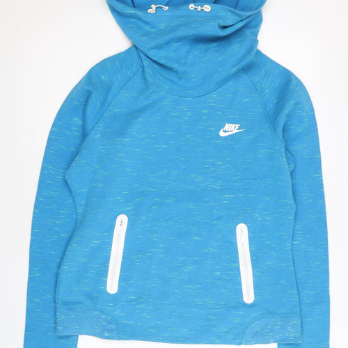 Nike Women's Blue XL Pullover Hoodie with Zip Pockets