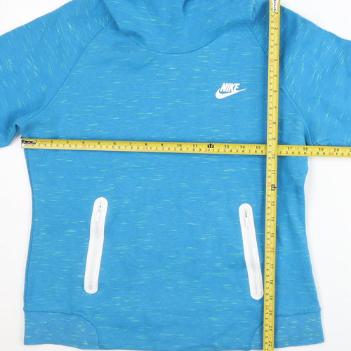 Nike Women's Blue XL Pullover Hoodie with Zip Pockets