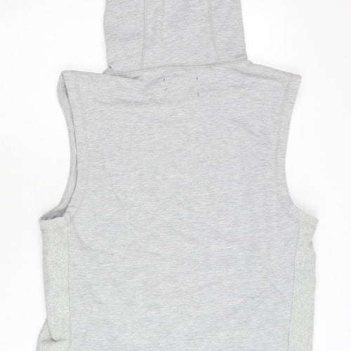 Jordan Mens Grey Sleeveless Hoodie Vest Size S Sports Gym Lightweight