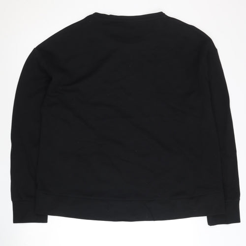 Kappa Women's Black 2XL Pullover Sweatshirt with Logo Print