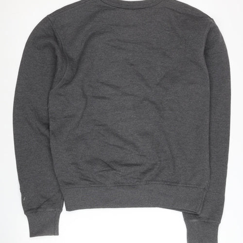 Champion Men's Grey Crew Neck Logo Sweatshirt Size S Pullover