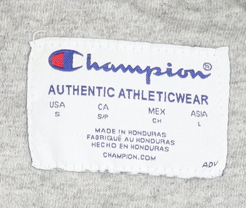 Champion Men's Grey Crew Neck Logo Sweatshirt Size S Pullover
