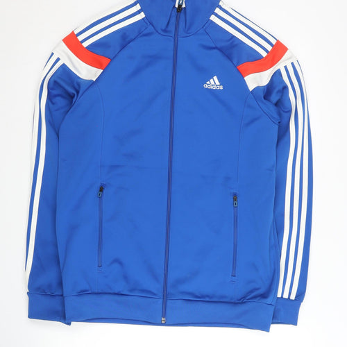Adidas Men's Blue Track Jacket M Full Zip Sports Activewear