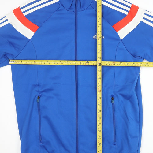 Adidas Men's Blue Track Jacket M Full Zip Sports Activewear