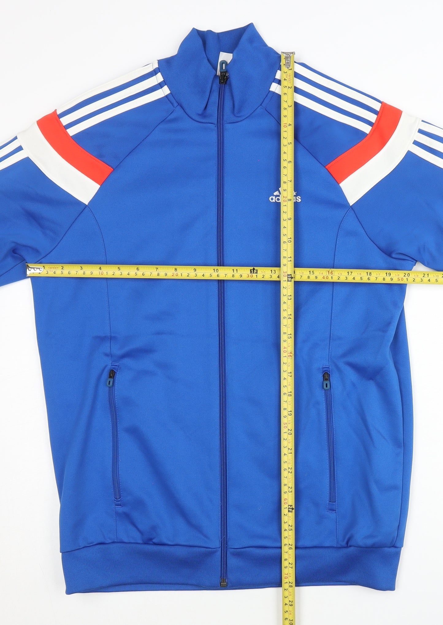 Adidas Men's Blue Track Jacket M Full Zip Sports Activewear
