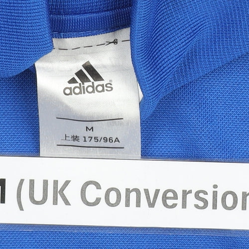 Adidas Men's Blue Track Jacket M Full Zip Sports Activewear
