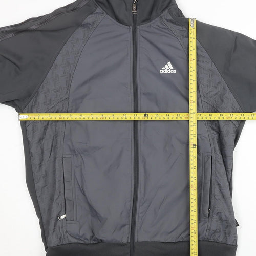 Adidas Men’s Grey XL Track Jacket Full Zip Activewear Polyester