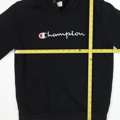 Champion Men's Black Pullover Hoodie M Embroidered Logo Sportswear
