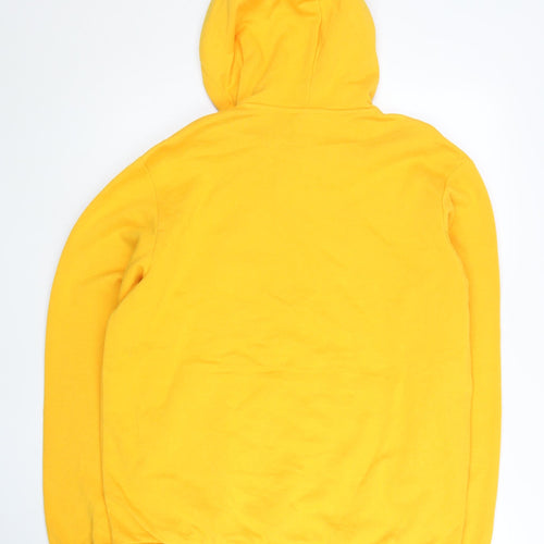 Adidas Men's Yellow Pullover Hoodie L Regular Fit Logo Jersey