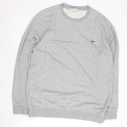 Lacoste Men’s Grey XL Regular Fit Crew Neck Sweatshirt