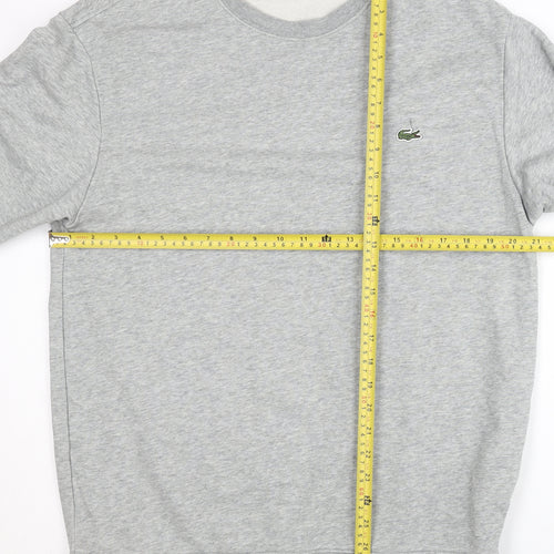 Lacoste Men’s Grey XL Regular Fit Crew Neck Sweatshirt