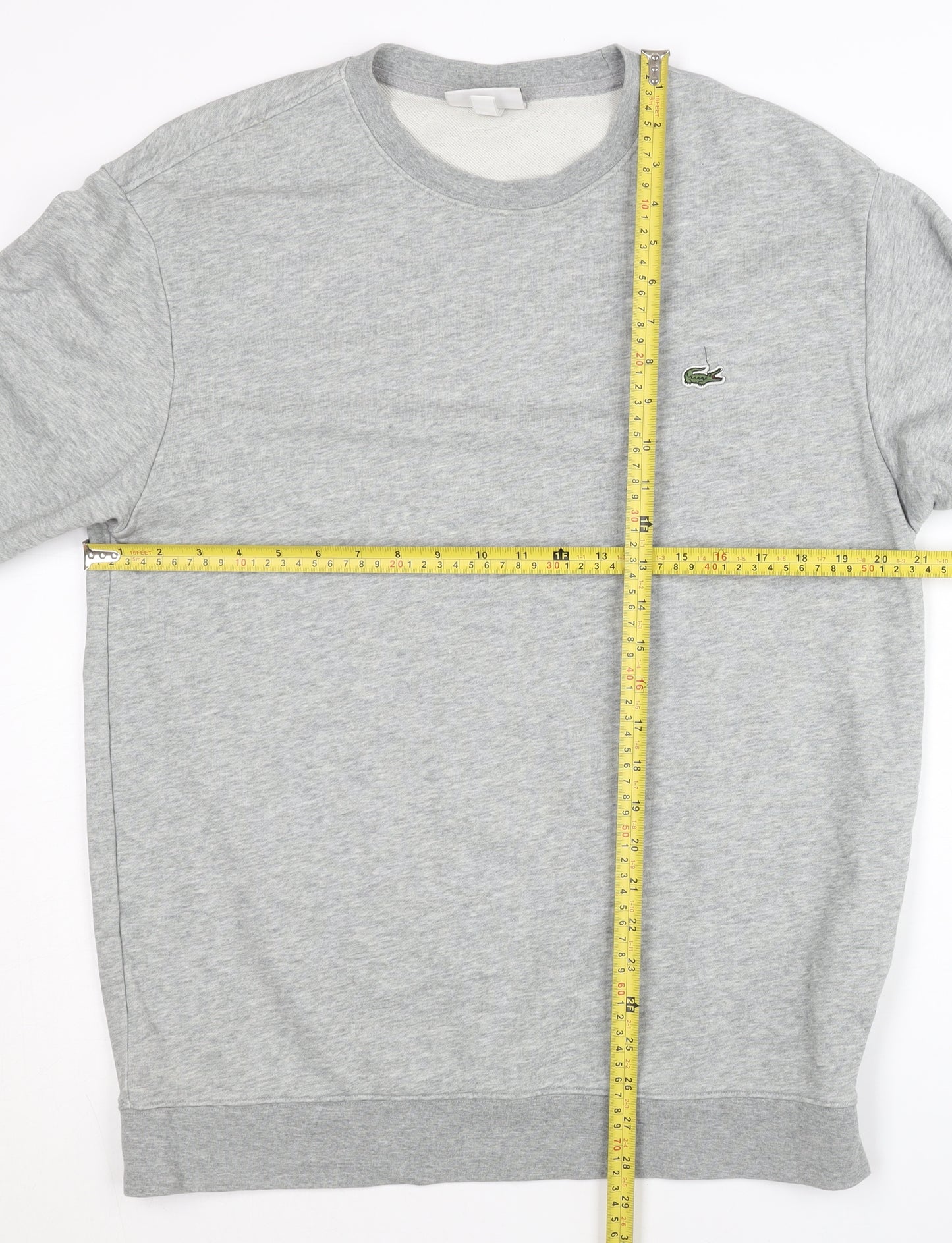 Lacoste Men’s Grey XL Regular Fit Crew Neck Sweatshirt