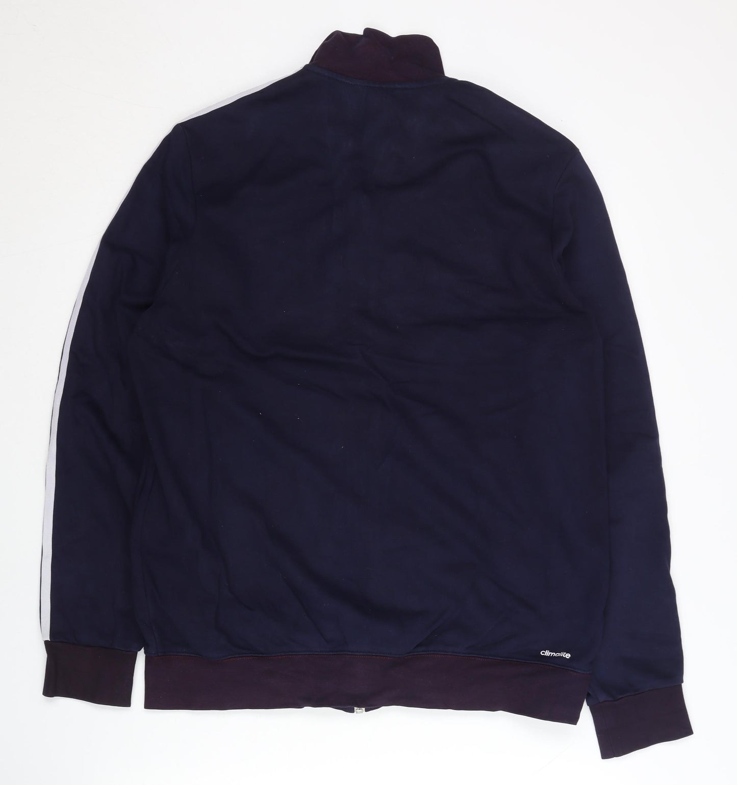Adidas Men's Blue L Track Jacket Full Zip Sports Activewear
