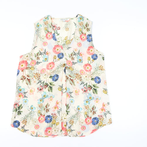 Rose + Olive Women's Multicoloured Floral Sleeveless Blouse S