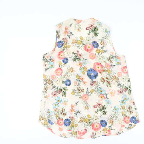 Rose + Olive Women's Multicoloured Floral Sleeveless Blouse S