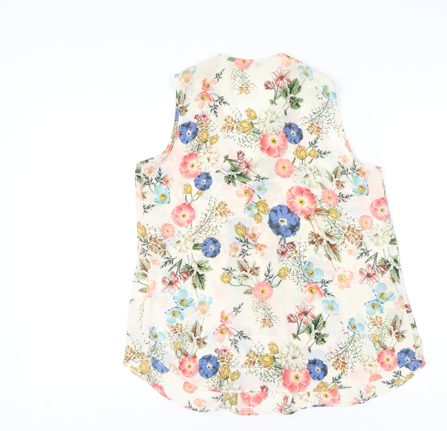 Rose + Olive Women's Multicoloured Floral Sleeveless Blouse S