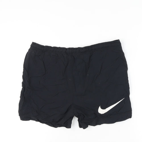 Nike Men's Black Small Swim Shorts Elastic Waist Quick Dry Mesh Lining