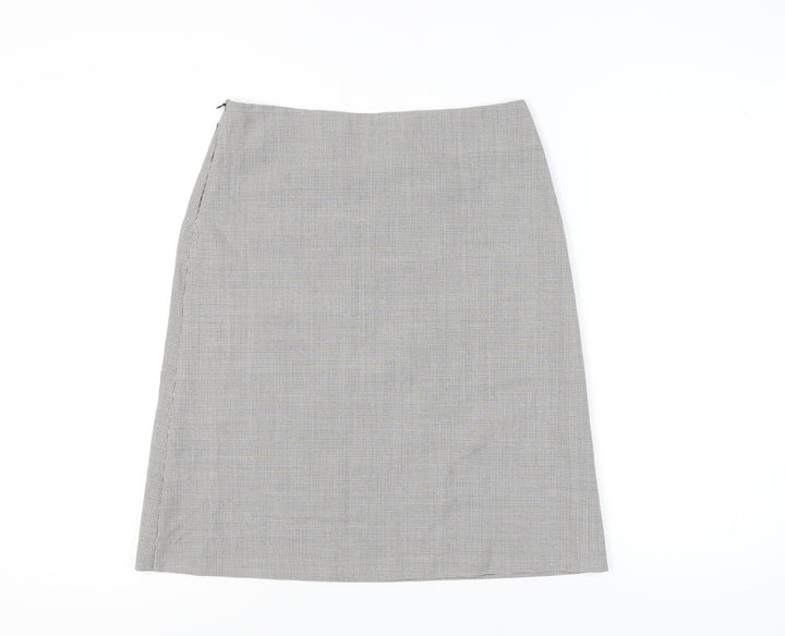 Mew Mew Women’s Grey Houndstooth Knee Length Pencil Skirt L