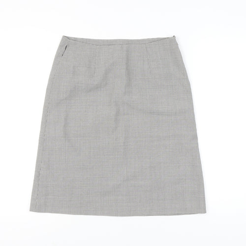 Mew Mew Women’s Grey Houndstooth Knee Length Pencil Skirt L