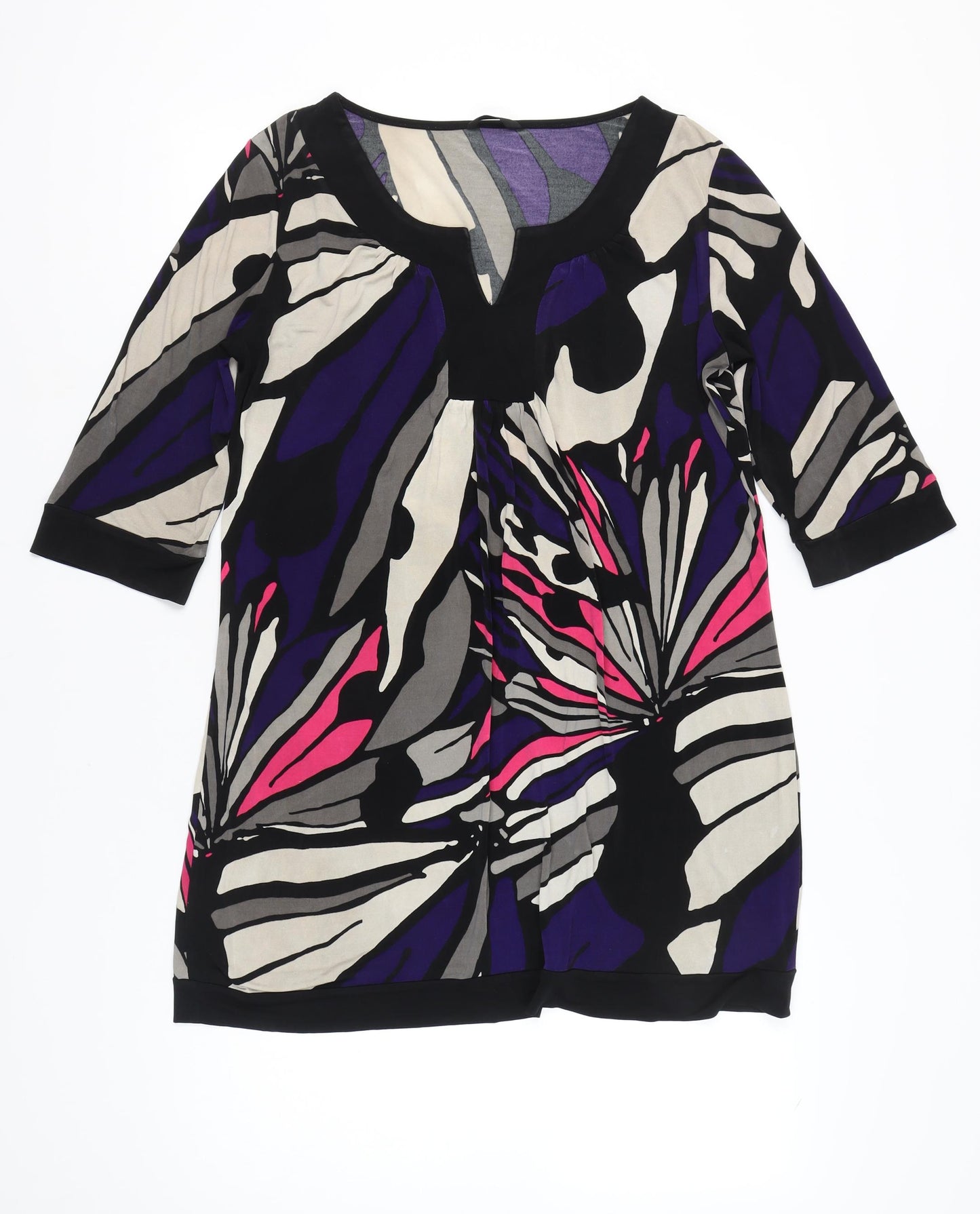 Marks and Spencer Womens Multicoloured Tunic Blouse Size 14 Viscose