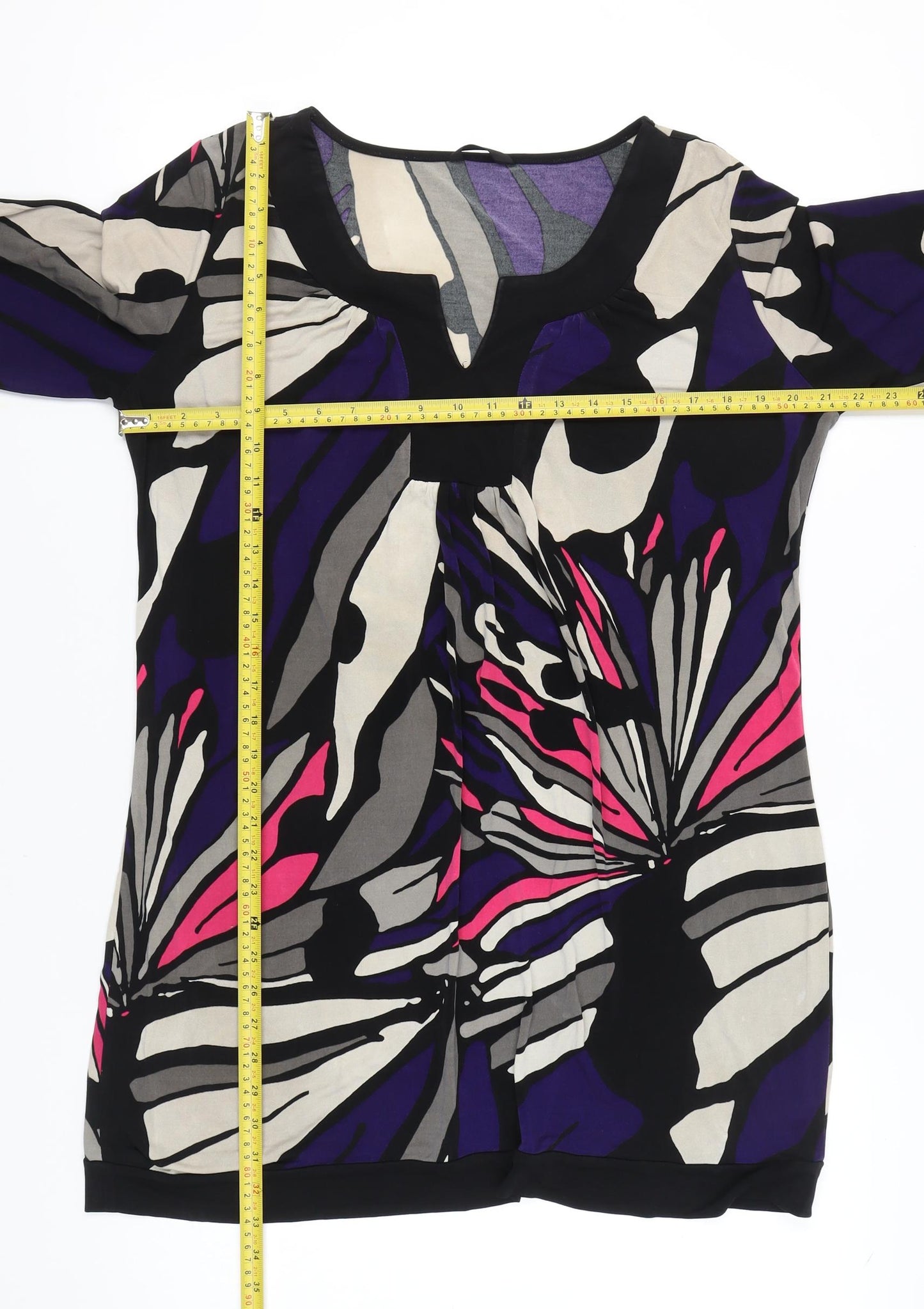 Marks and Spencer Womens Multicoloured Tunic Blouse Size 14 Viscose