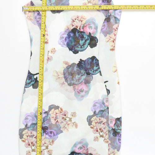 H&M Women’s Multicoloured Floral Sheath Dress Size 10 Knee Length