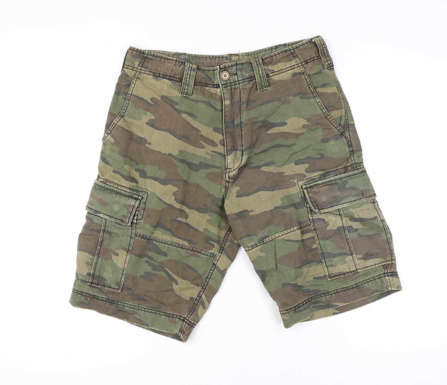 TU Men's Camo Cargo Shorts 32R Regular Fit Summer Cotton Army Style