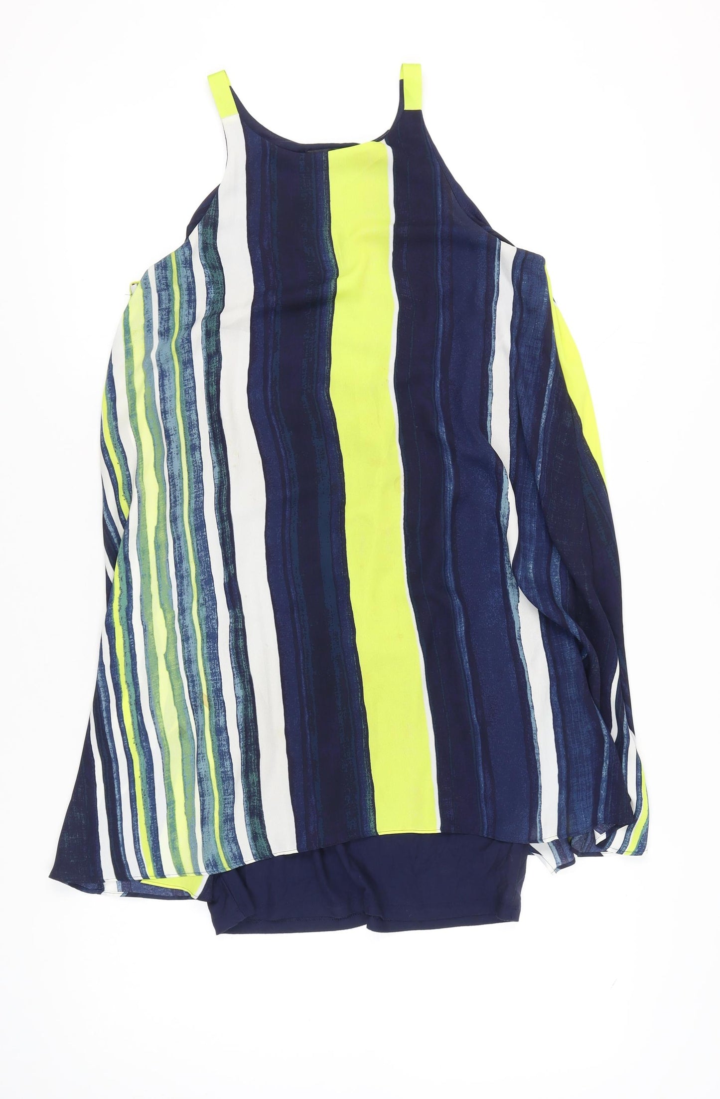 Next Women’s Multicoloured Striped Short Slip Dress UK 10 Summer Casual
