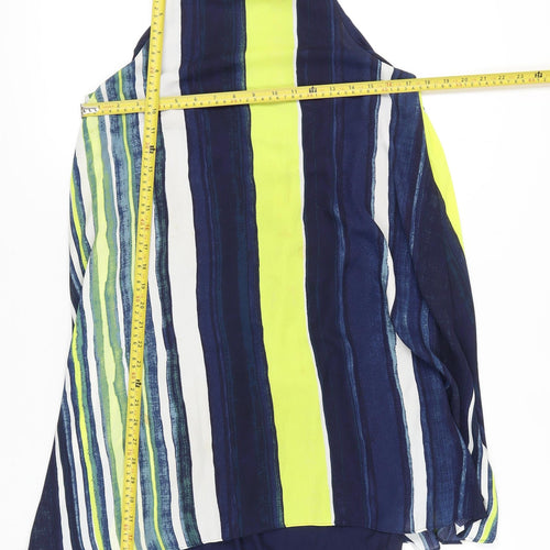 Next Women’s Multicoloured Striped Short Slip Dress UK 10 Summer Casual
