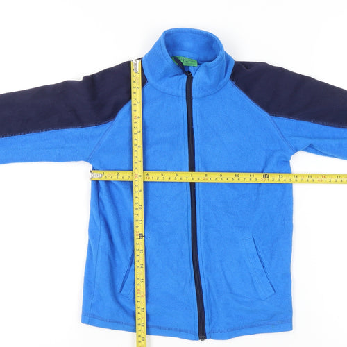 Mountain Warehouse Boys Blue Colourblock Fleece Jacket 7-8 Years