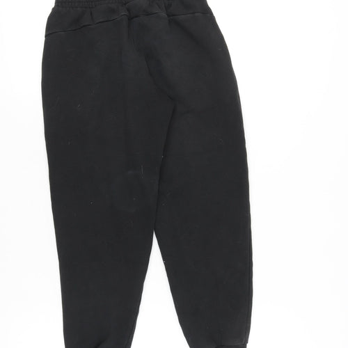 Puma Boys Black Jogger Trousers 11-12 Yrs Cotton Blend Sportswear