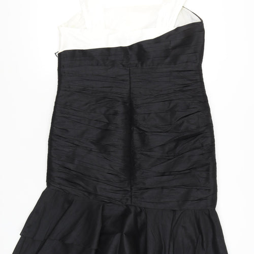 Carina Women’s Black UK 18 Sheath Satin One Shoulder Cocktail Dress