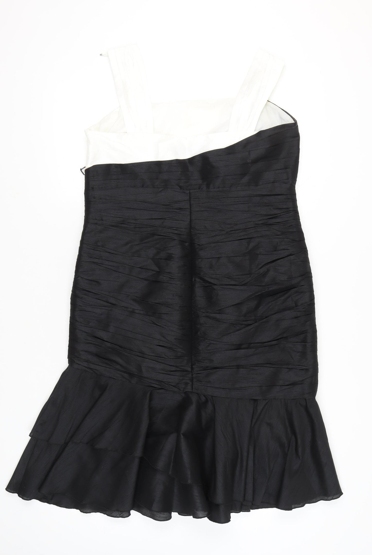 Carina Women’s Black UK 18 Sheath Satin One Shoulder Cocktail Dress