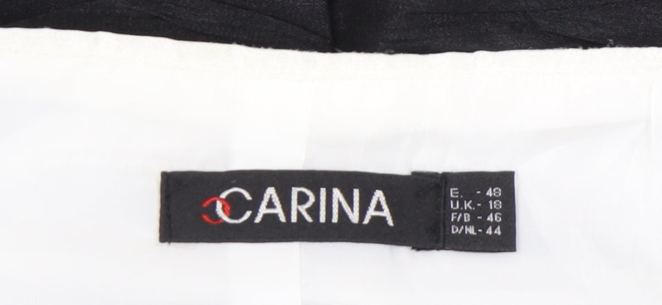 Carina Women’s Black UK 18 Sheath Satin One Shoulder Cocktail Dress