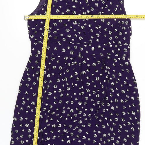 Rocha John Rocha Women’s Purple Polka Dot Wrap Dress Size 16