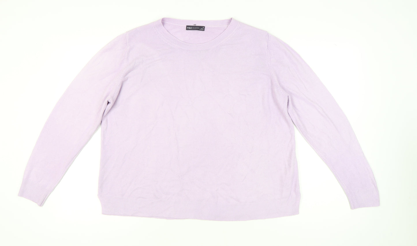 Marks and Spencer Women’s Purple Size 20 Acrylic Pullover Jumper