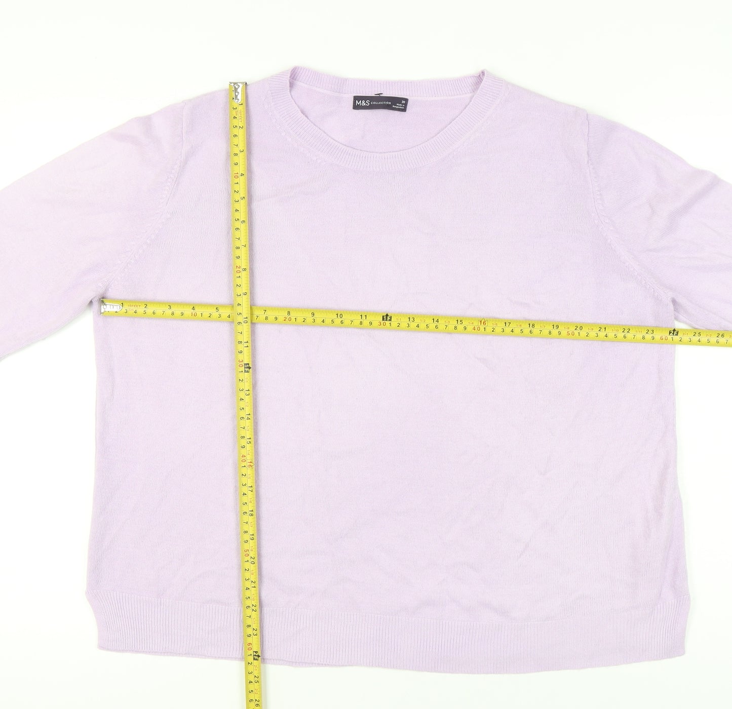 Marks and Spencer Women’s Purple Size 20 Acrylic Pullover Jumper