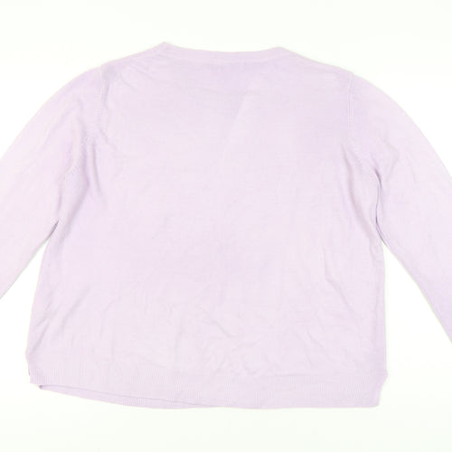 Marks and Spencer Women’s Purple Size 20 Acrylic Pullover Jumper