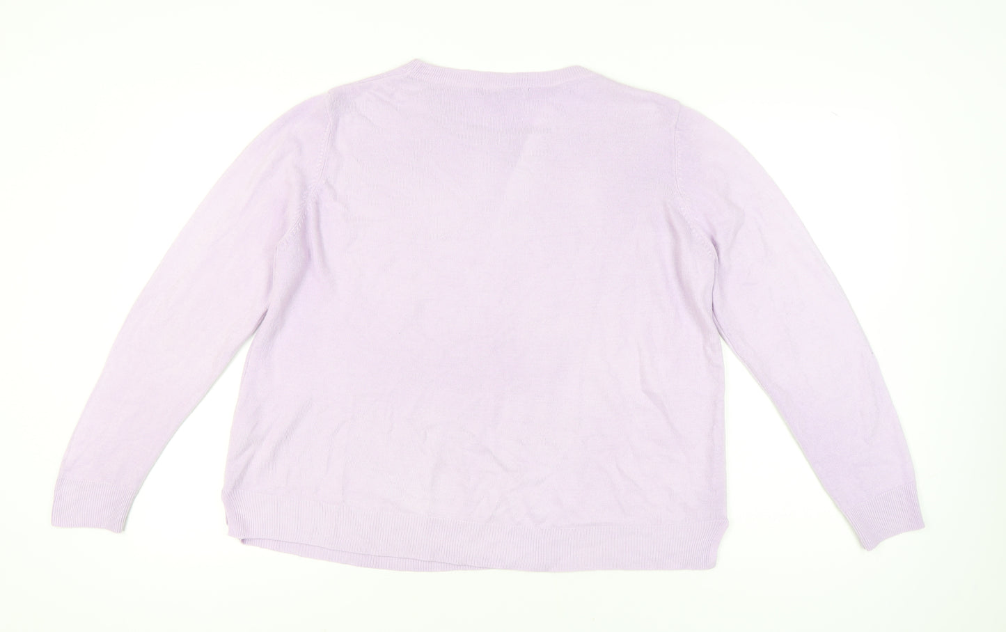 Marks and Spencer Women’s Purple Size 20 Acrylic Pullover Jumper