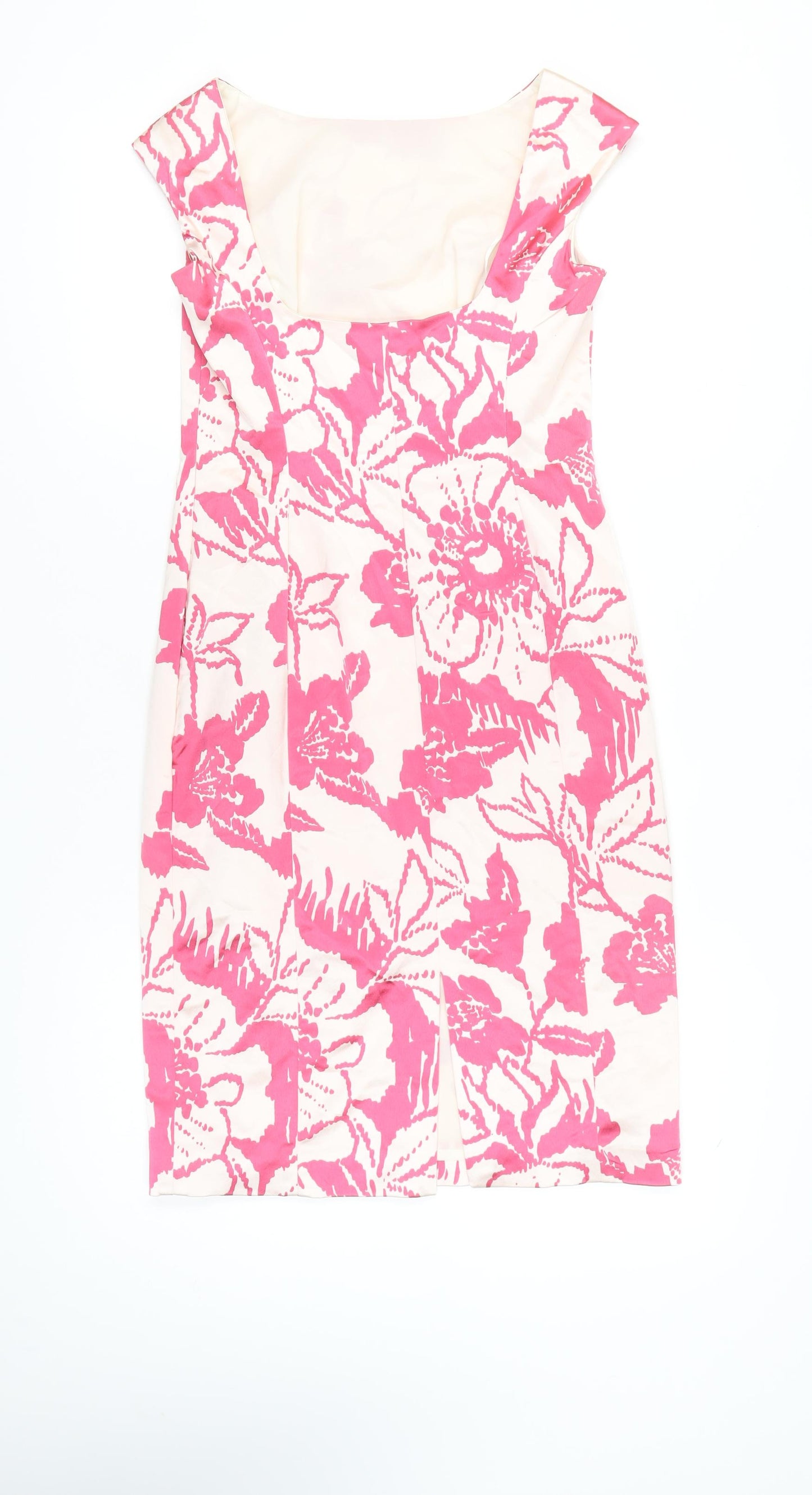 Coast Women's Pink Floral Sheath Knee Length Dress UK 10