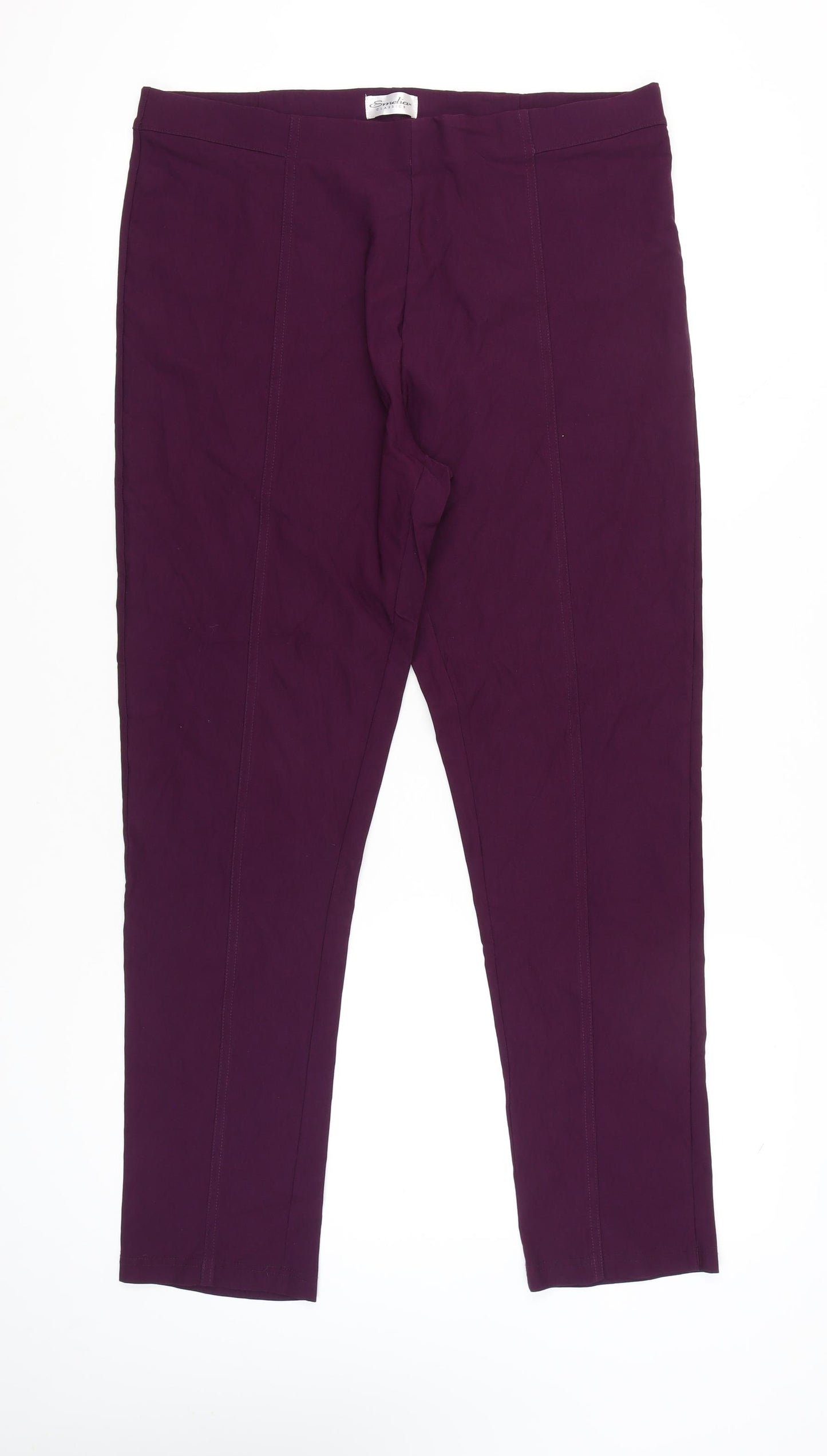 Emelia Classics Women’s Purple High Rise Leggings Size 20 Stretch Woven