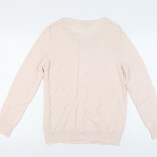 Fenn Wright Manson Women's Pink Jewel Neck Long Sleeve Jumper L
