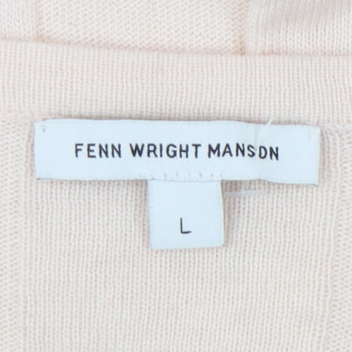Fenn Wright Manson Women's Pink Jewel Neck Long Sleeve Jumper L
