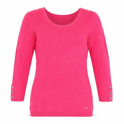 Morgan Women’s Pink XS 3/4 Sleeve Scoop Neck Pullover Jumper