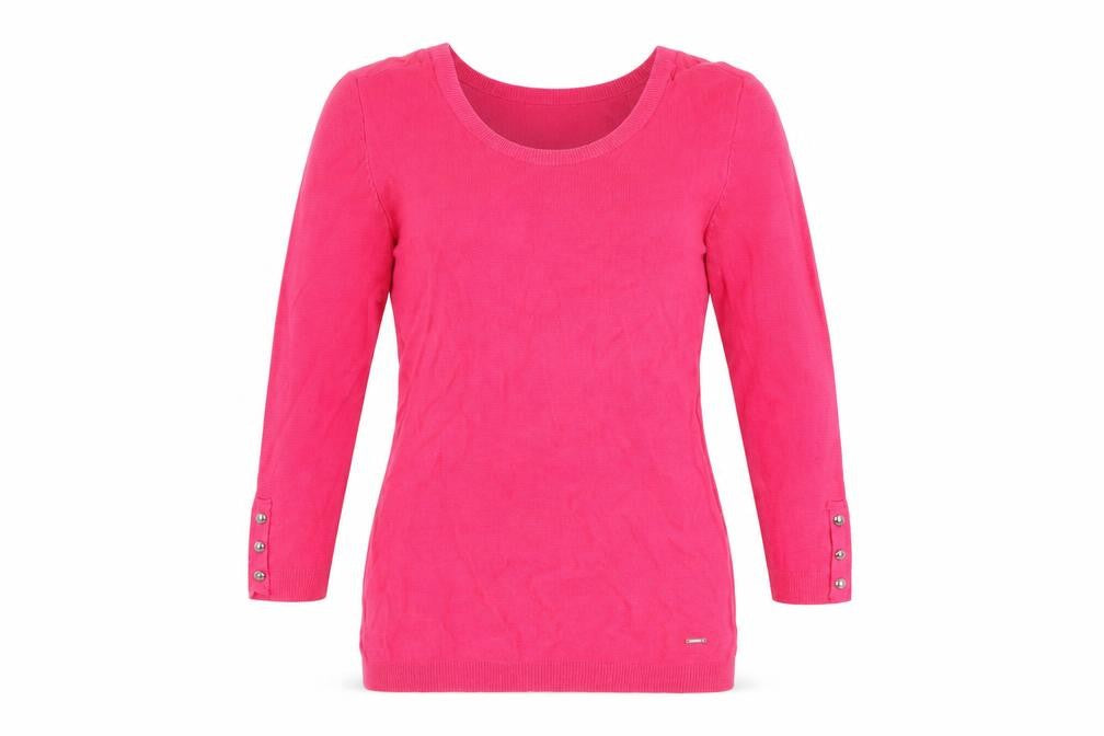 Morgan Women’s Pink XS 3/4 Sleeve Scoop Neck Pullover Jumper