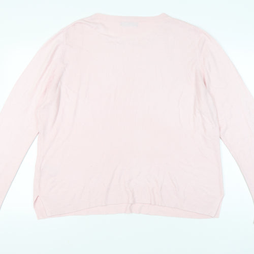 Marks and Spencer Women Pink Size 20 Crew Neck Pullover Jumper